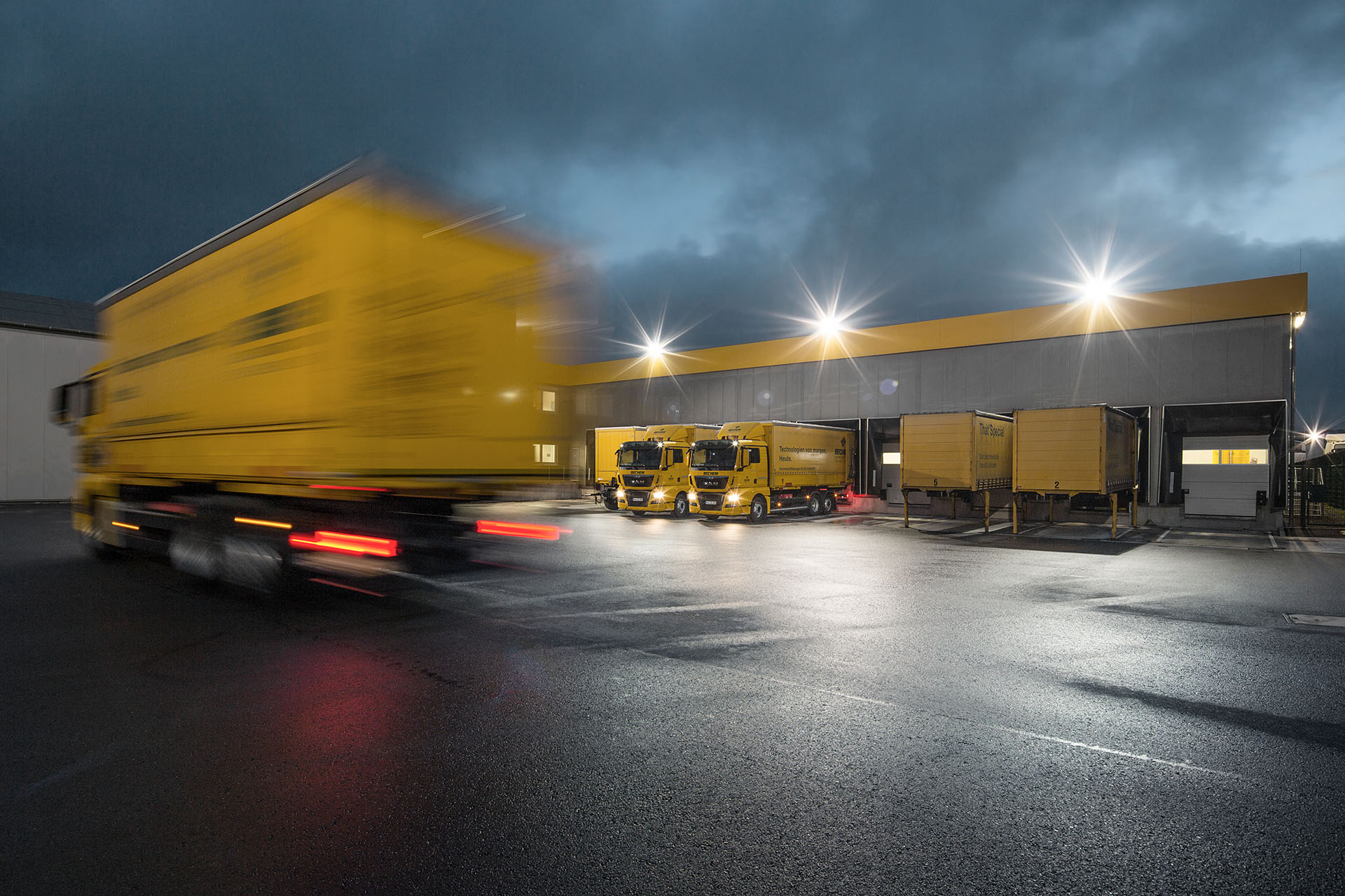 BECHEM trucks during delivery. 