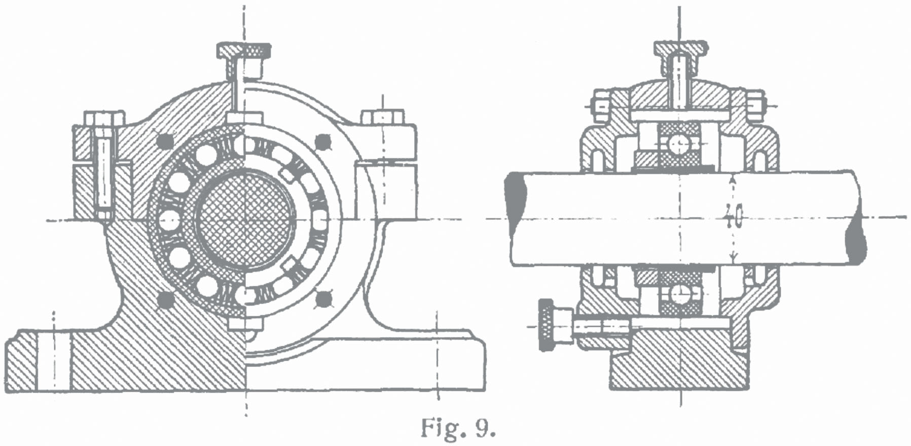 Zeichnung einer Kugelschleifmaschine