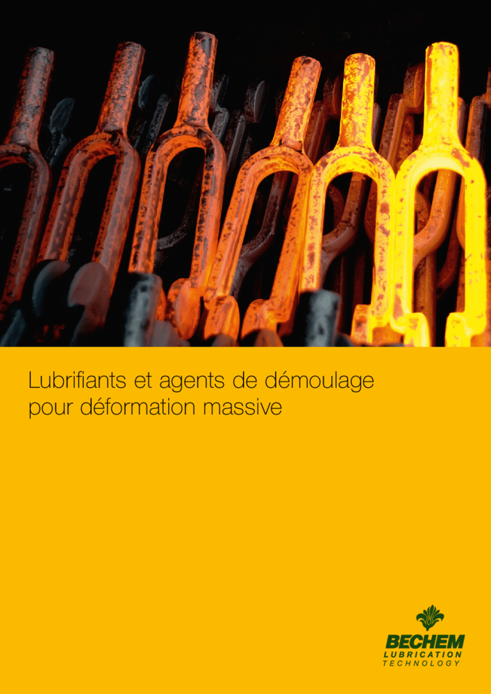 Lubrifiants et agents de démoulage pour déformation massive