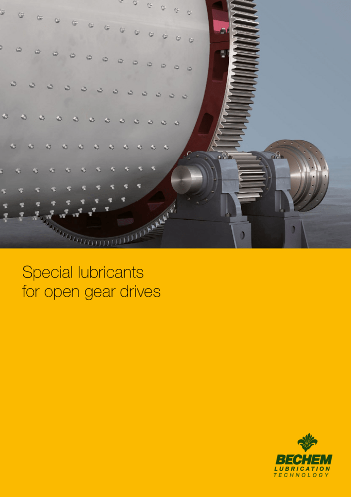 Special lubricants for open gear drives