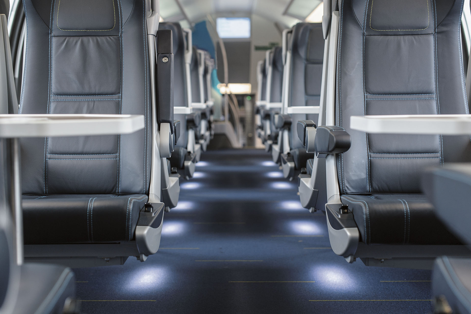 Interior of a railroad carriage 