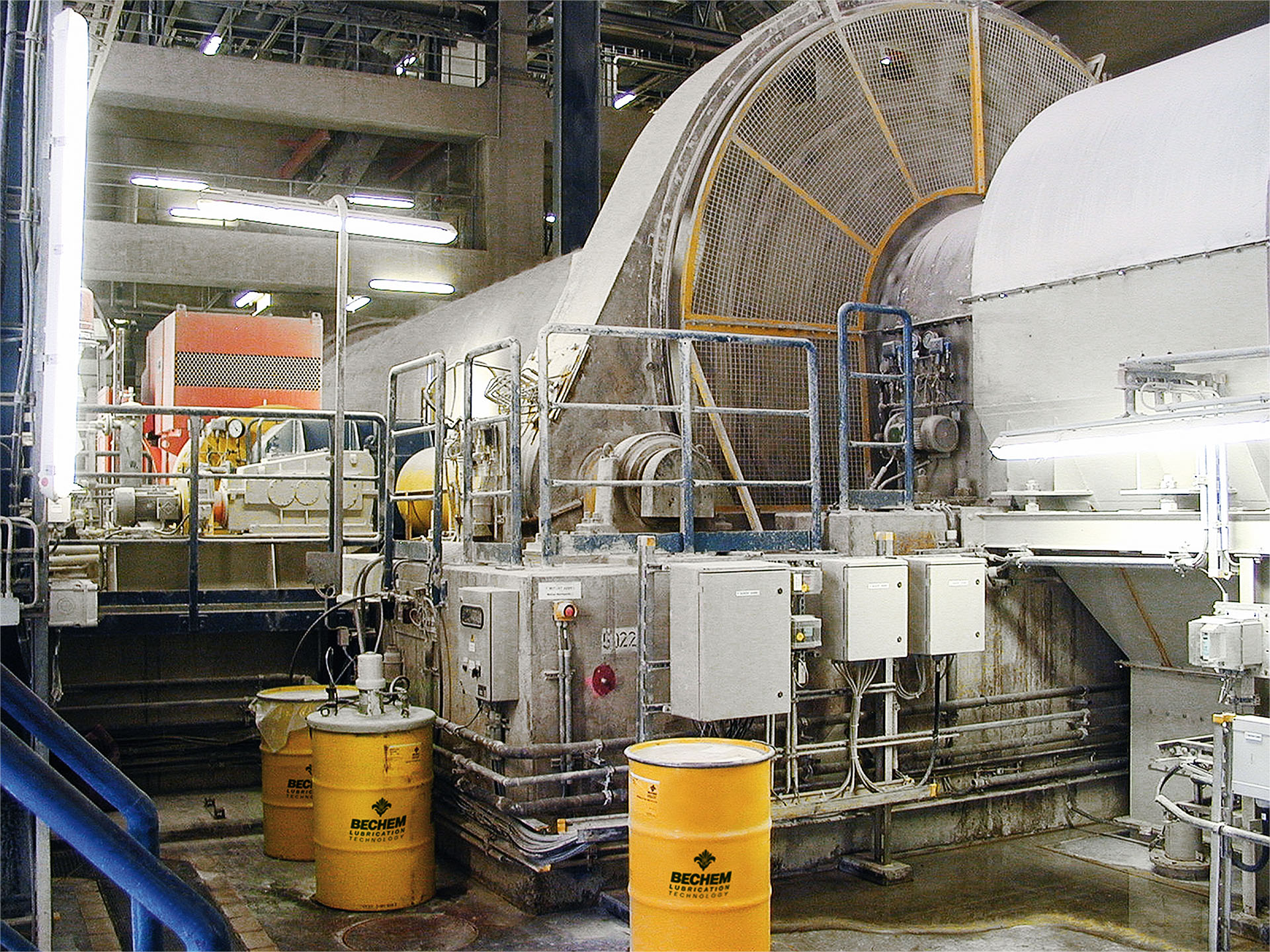 Limestone mill in a power plant