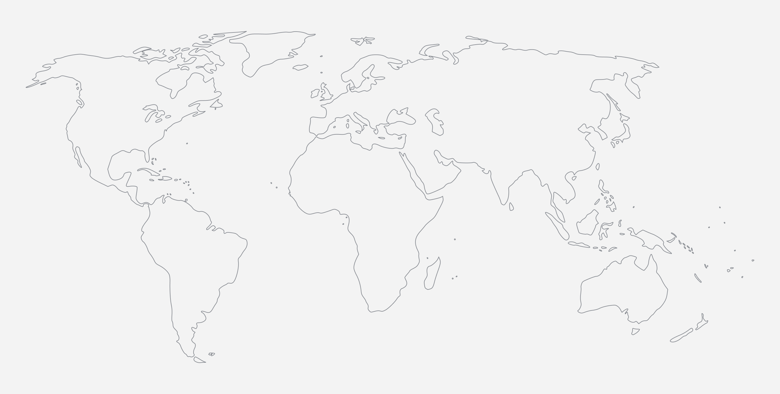Weltkarte mit weltweiten Vertriebspartnern