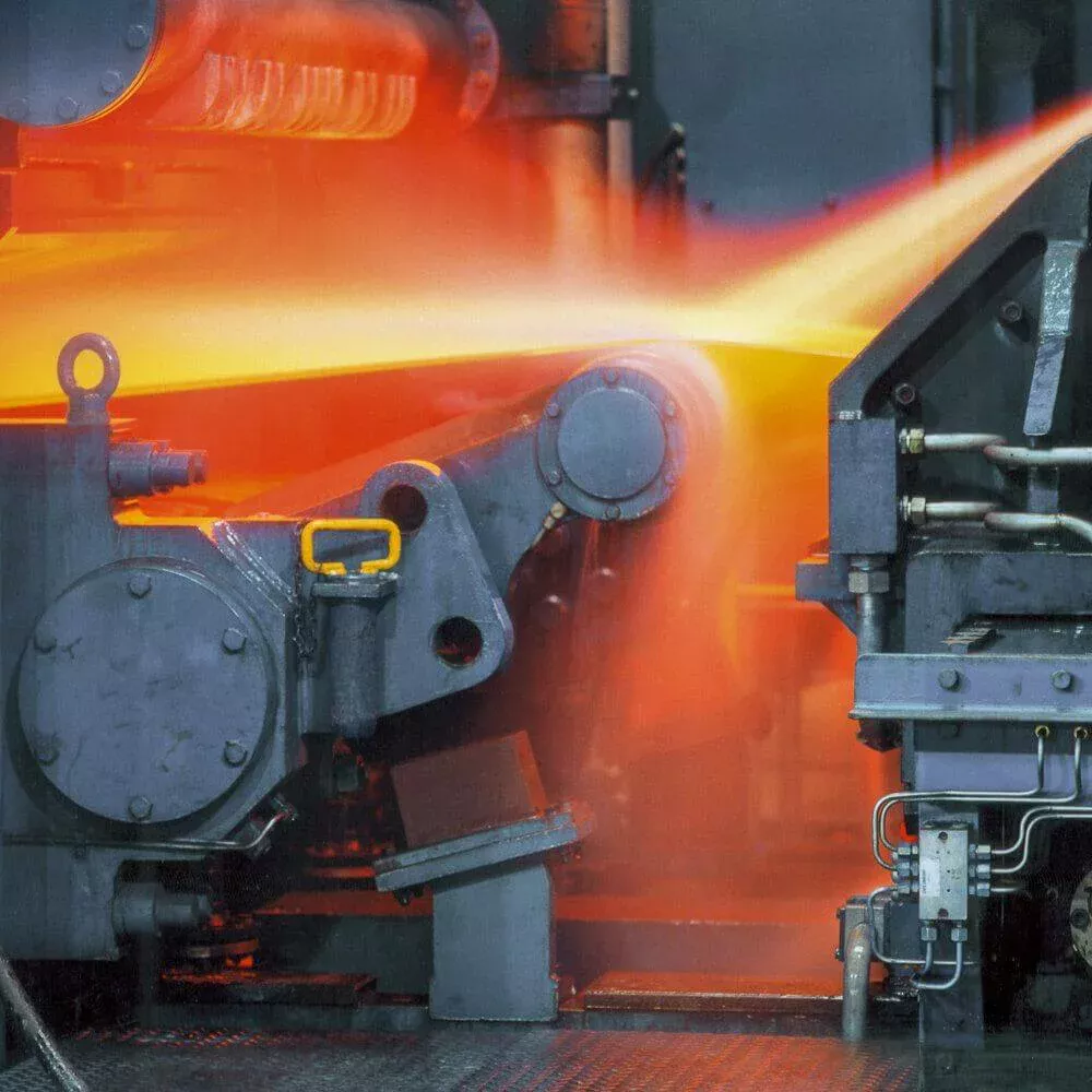 Hot steel in a roller bearing