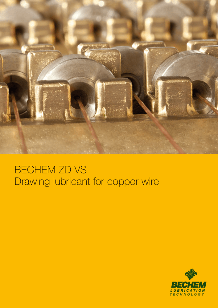 BECHEM ZD VS Drawing lubricant for copper wire